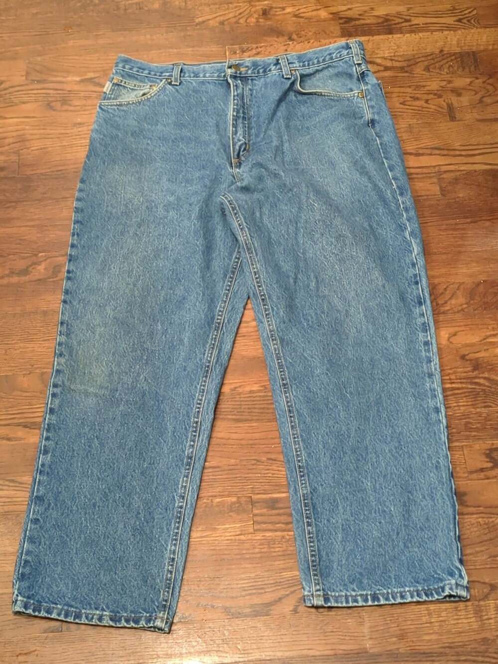 Carhartt B160 DST Relaxed Fit Jeans Size 40x30 (38x30) Blue Denim
